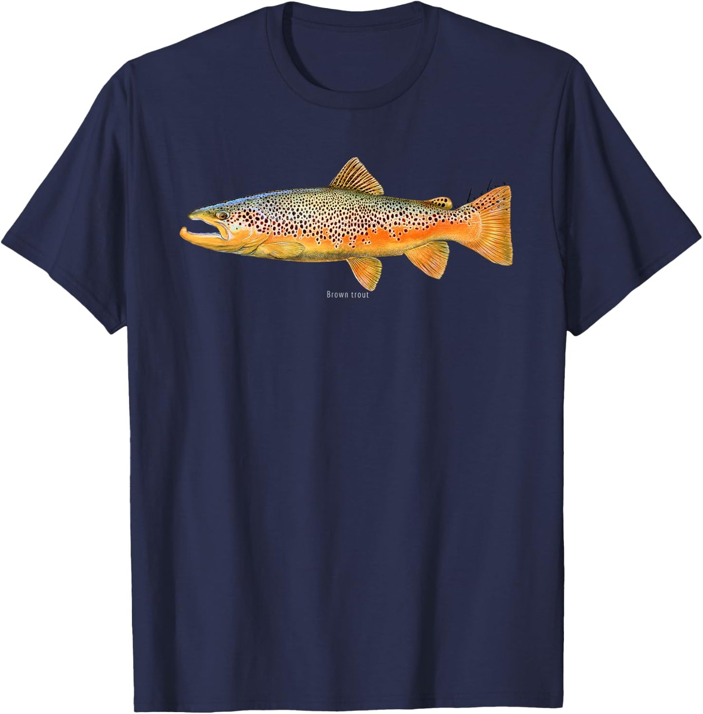 Studio Abachar Brown Trout T-Shirt - T-Shirt | Navy