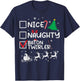 Nice Naughty Baton Twirler Majorette Christmas List Santa T-Shirt - T-Shirt | Navy
