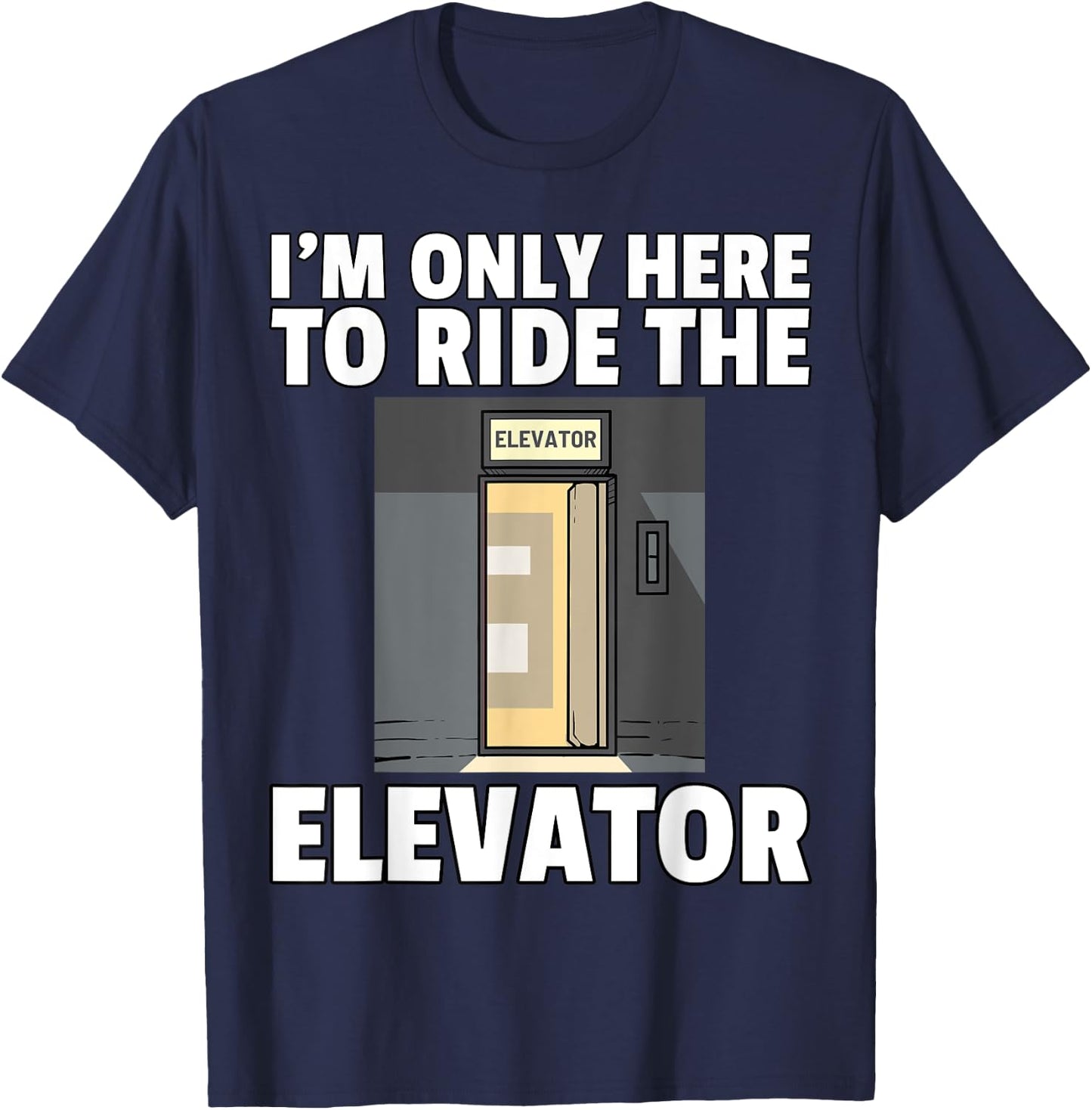 Elevator Buttons Mechanic Technician T-Shirt - T-Shirt | Navy