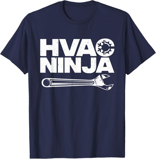 Funny HVAC Gift Cool Technician Air Condition Lover T-Shirt - T-Shirt | Navy
