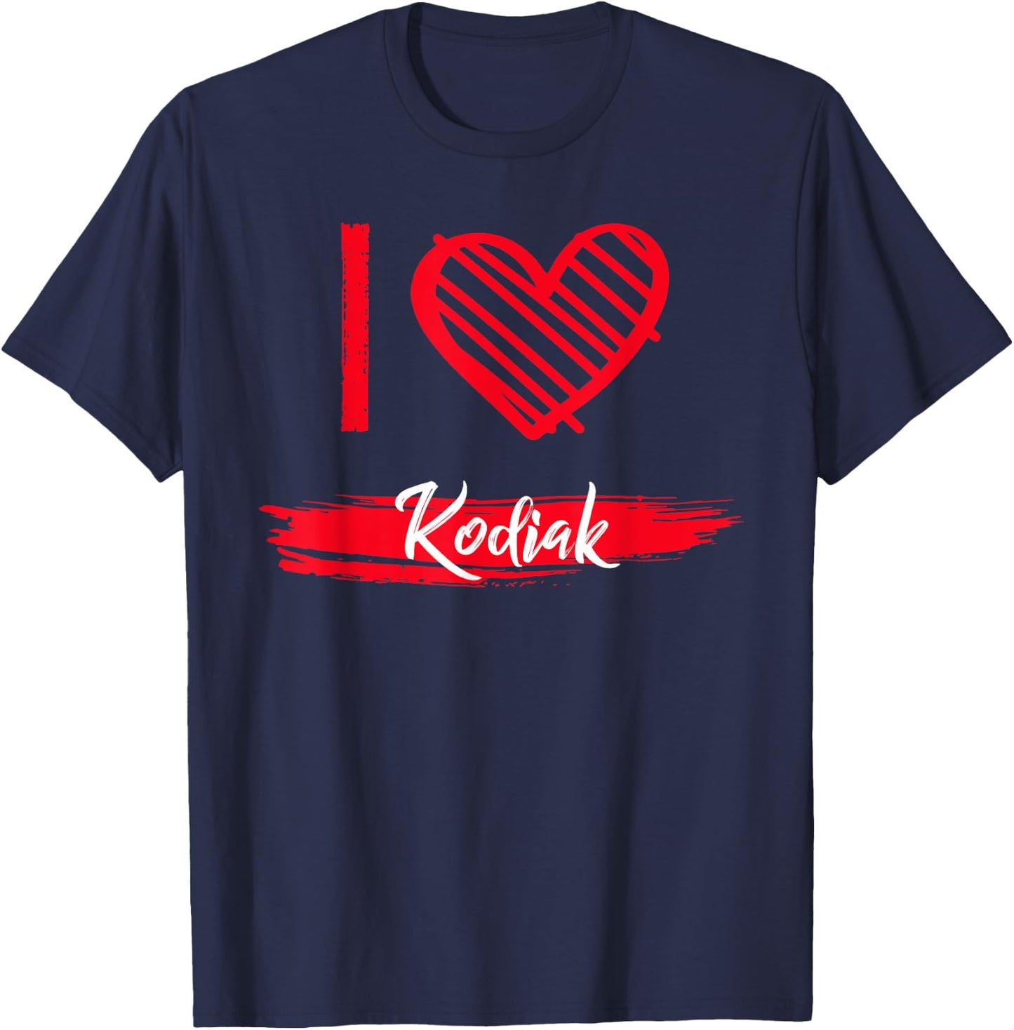 I Love KODIAK I Heart KODIAK T-Shirt - T-Shirt | Navy
