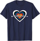 Archery Mom Target Heart - USA Archery T-Shirt - T-Shirt | Navy