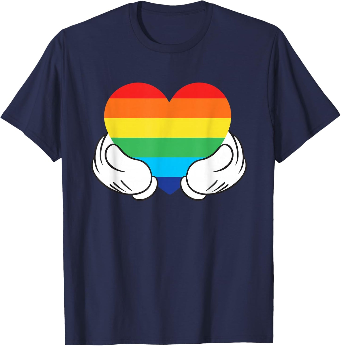 Disney Mickey Mouse Hands Rainbow T-Shirt - T-Shirt | Navy