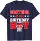 Basketball Party Brother of the Birthday Boy Baller Family T-Shirt - T-Shirt | Navy