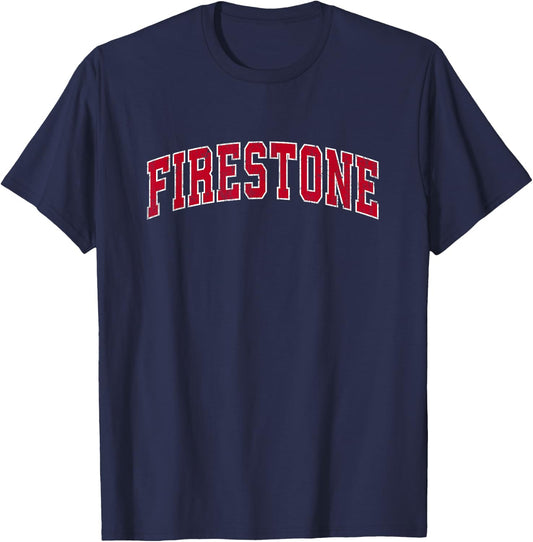 Firestone Colorado CO Vintage Sports Design Red Design T-Shirt - T-Shirt | Navy