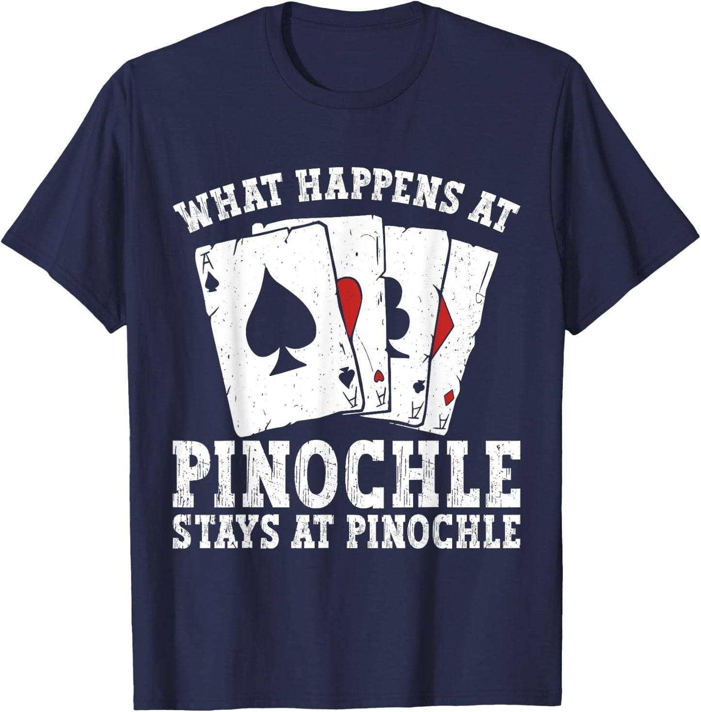 Funny Pinochle Player T-Shirt - T-Shirt | Navy