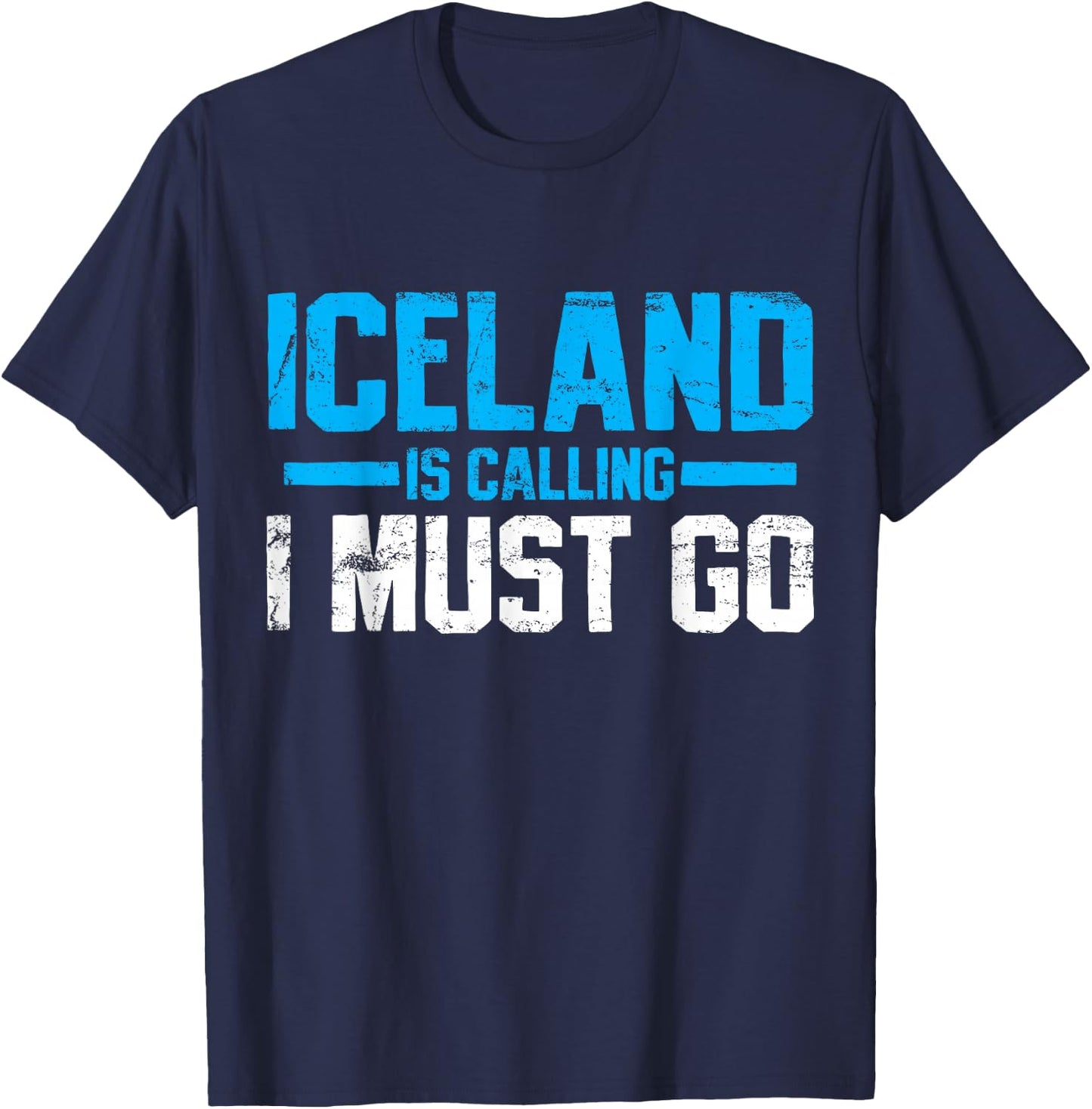 Iceland Icelandic Travel Souvenir Funny Vintage Gift T-Shirt - T-Shirt | Navy