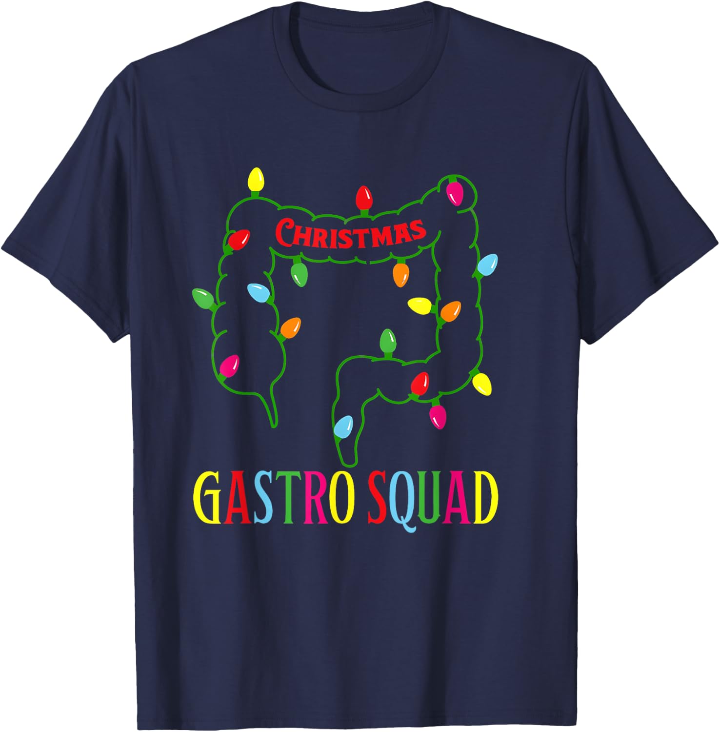 Christmas Gastro Nurse Squad Gastroenterology Doctor Vintage T-Shirt - T-Shirt | Navy