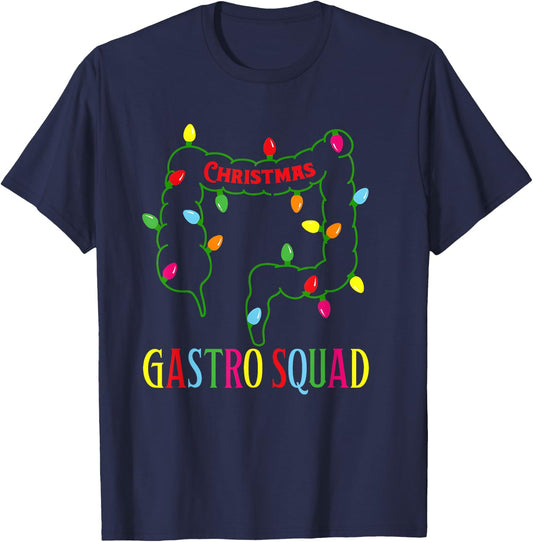 Christmas Gastro Nurse Squad Gastroenterology Doctor Vintage T-Shirt - T-Shirt | Navy