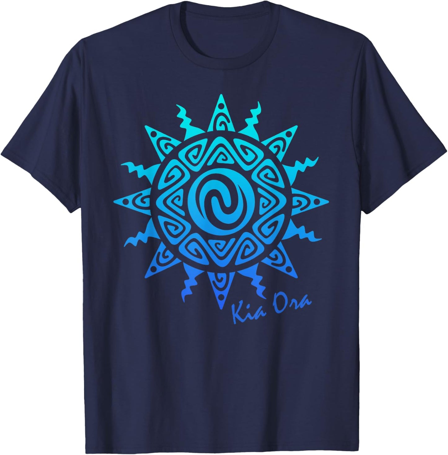 Culture Sun Kia Ora Symbol, Haka New Zealand T-Shirt - T-Shirt | Navy