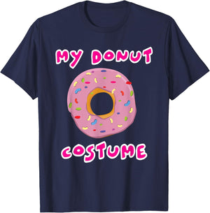 My Donut Costume Funny Halloween Doughnut Easy Simple Outfit T-Shirt - T-Shirt | Navy