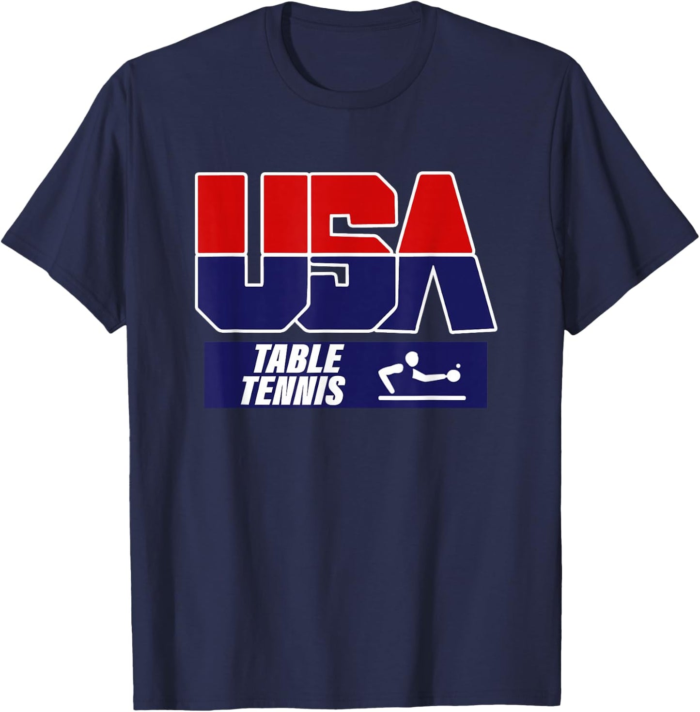 Table Tennis 2021 USA Team T-Shirt - T-Shirt | Navy