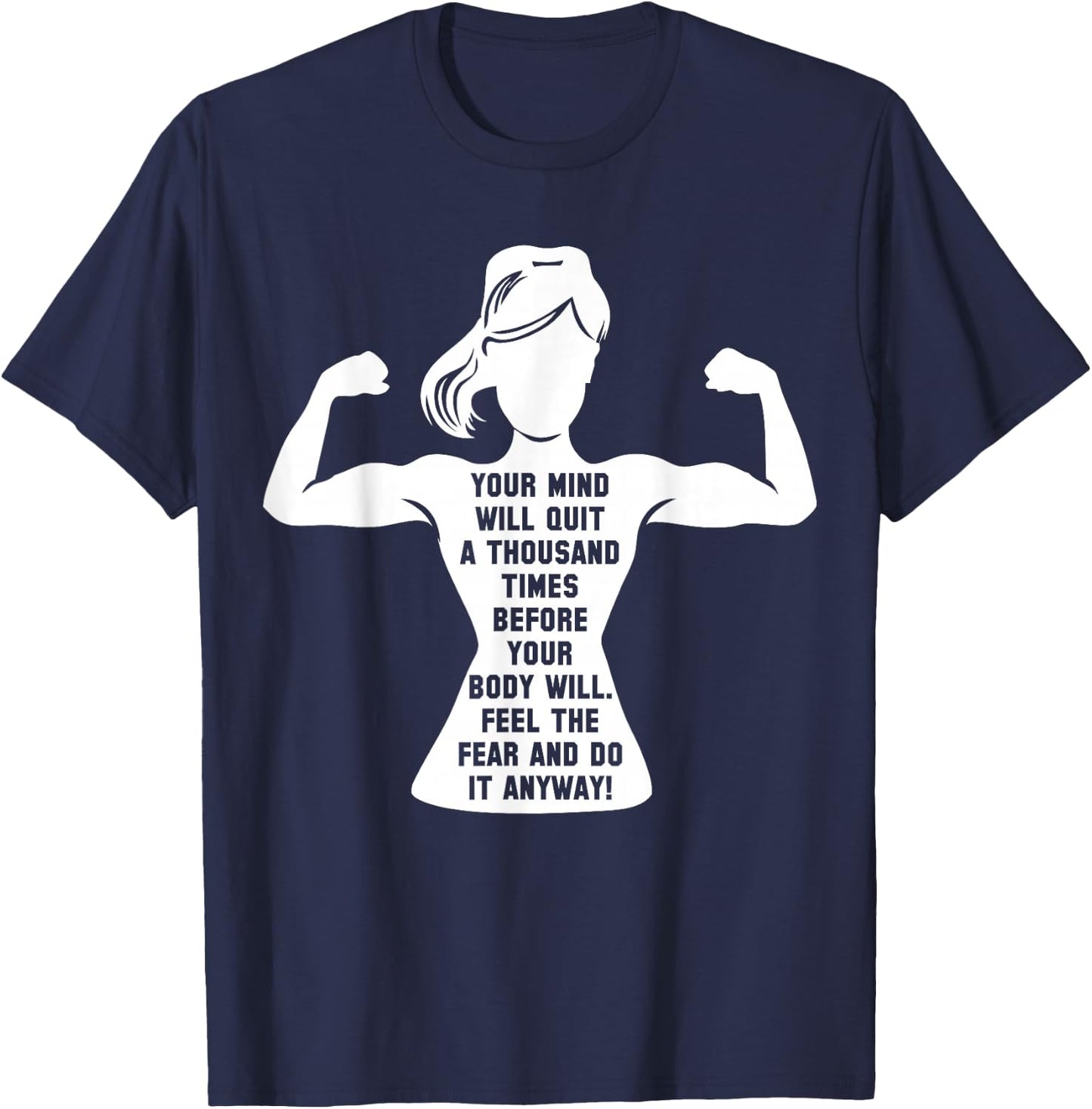 Women Gym Motivation Workout Motivational Fitness Lover Gift Small T-Shirt - T-Shirt | Navy