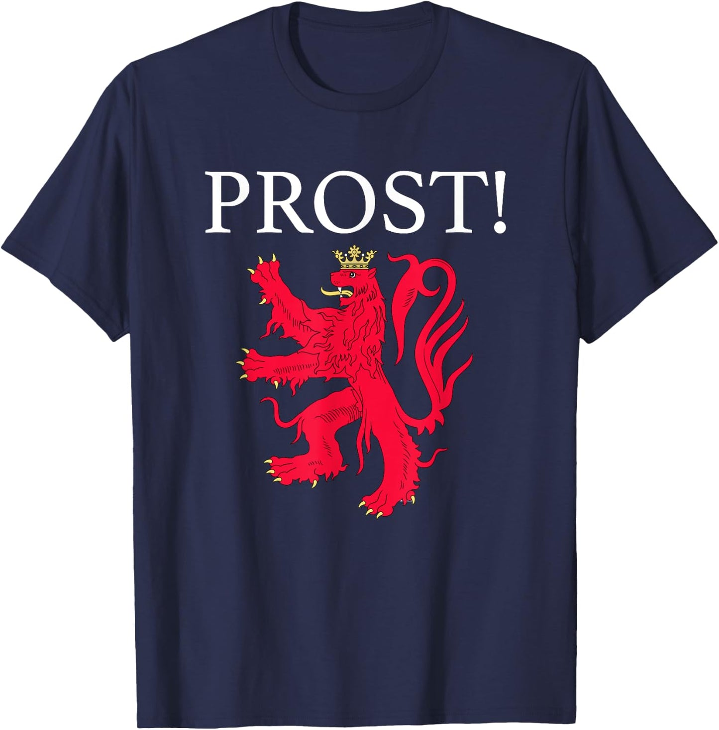 Prost Cheers In Luxembourgish Souvenir Flag Of Luxembourg T-Shirt - T-Shirt | Navy