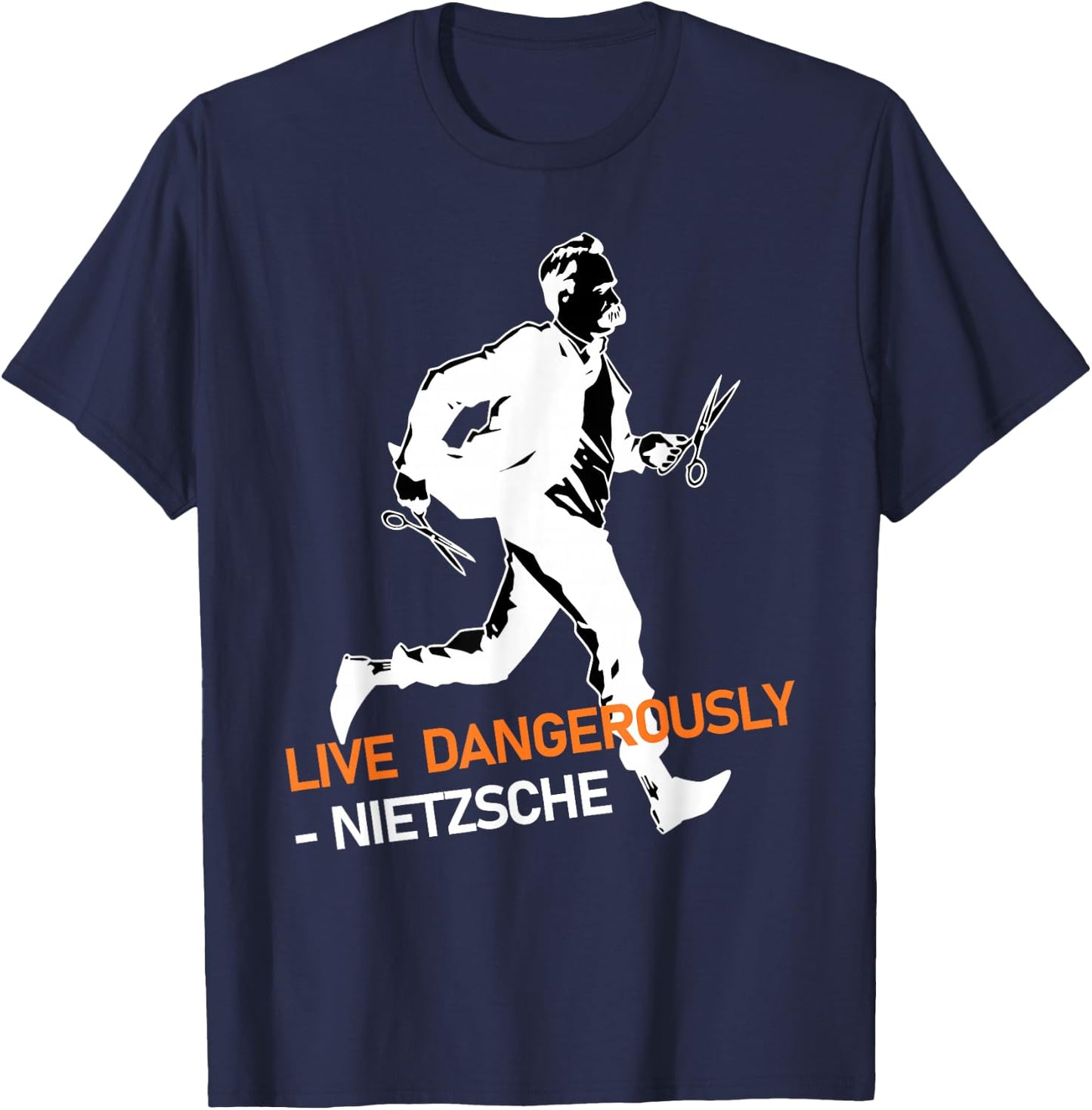 Friedrich Nietzsche Philosophy German Philosopher T-Shirt - T-Shirt | Navy