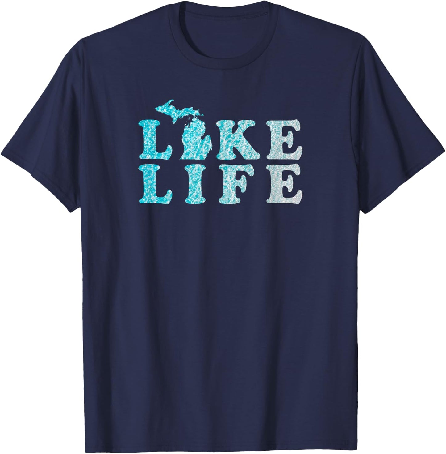 Michigan Lake Life in the Great Lakes T-Shirt - T-Shirt | Navy