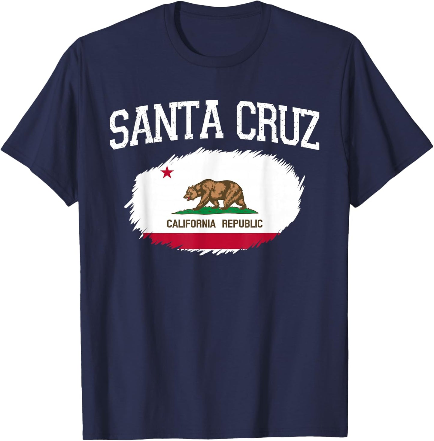 SANTA CRUZ CA CALIFORNIA Flag Vintage USA Sports Men Women T-Shirt - T-Shirt | Navy