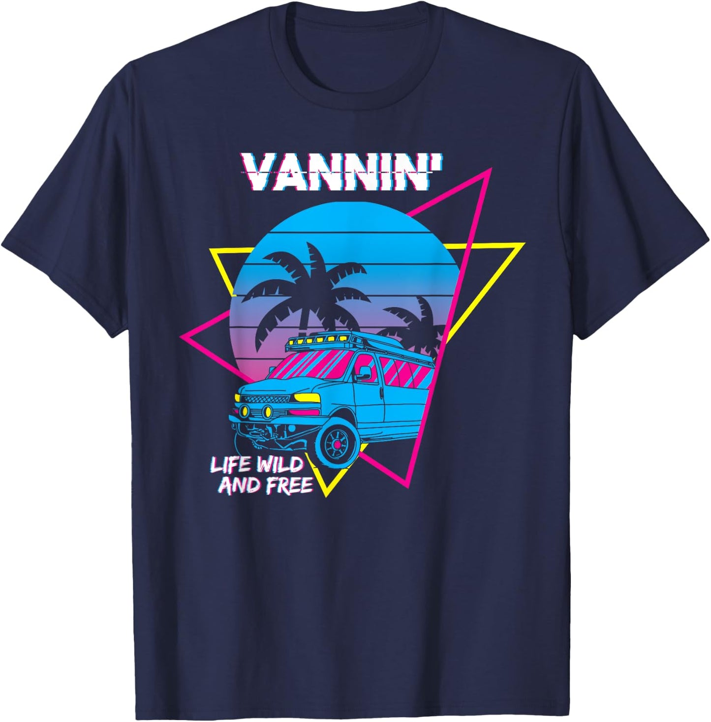 Vanlife Vannin - Vandweller Van Life Vannin T-Shirt - T-Shirt | Navy