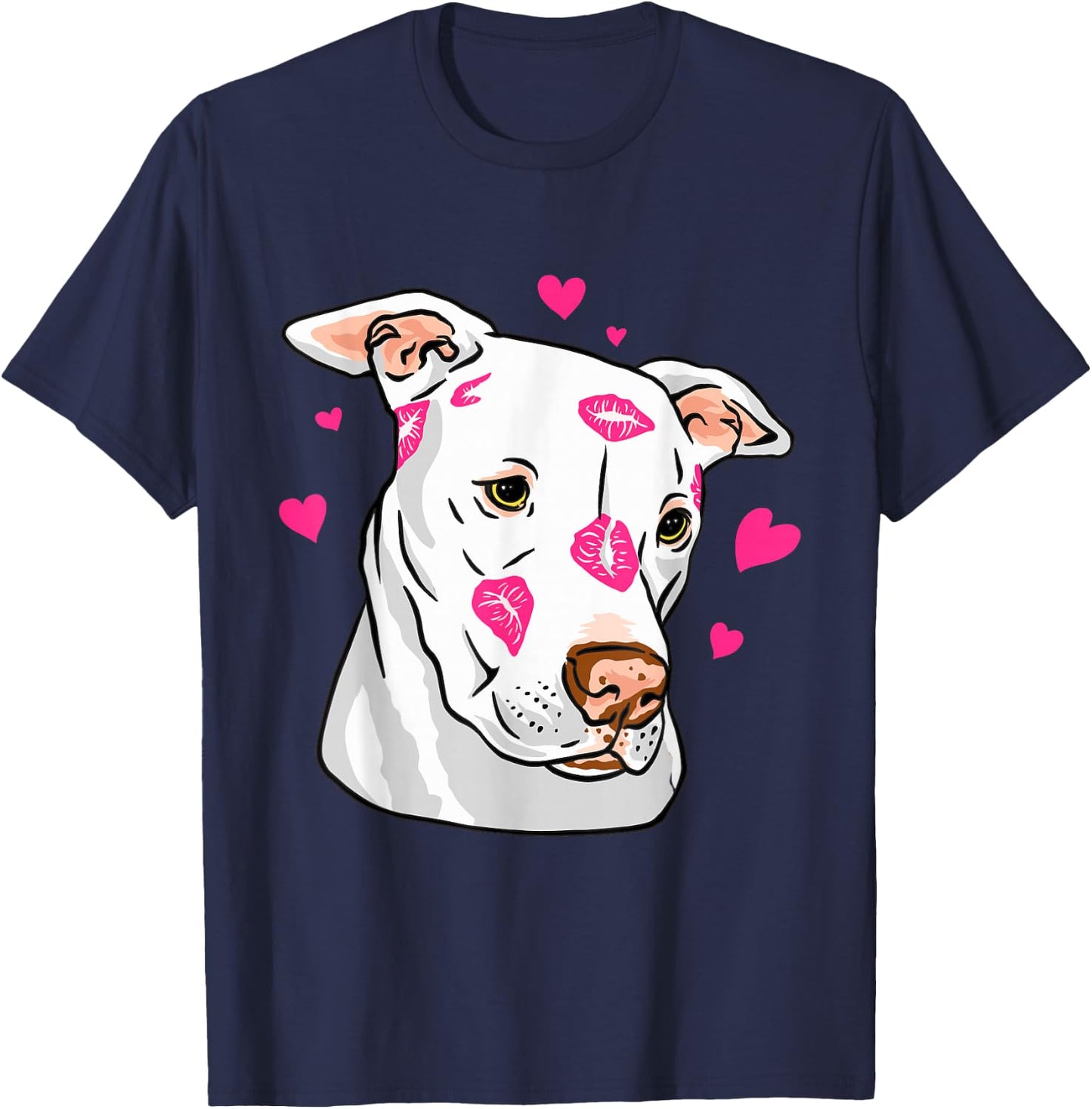 Pitbull Love Design Pitbull Moms Dads T-Shirt - T-Shirt | Navy