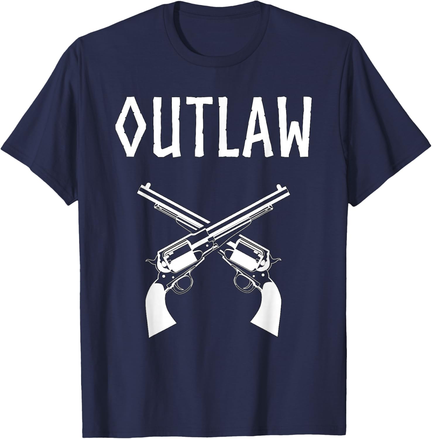 Outlaw Wild West Gunslinger T-Shirt - T-Shirt | Navy