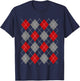 Argyle 1950s Sock Hop Women Men Vintage 50s Rockabilly 60s T-Shirt - T-Shirt | Navy