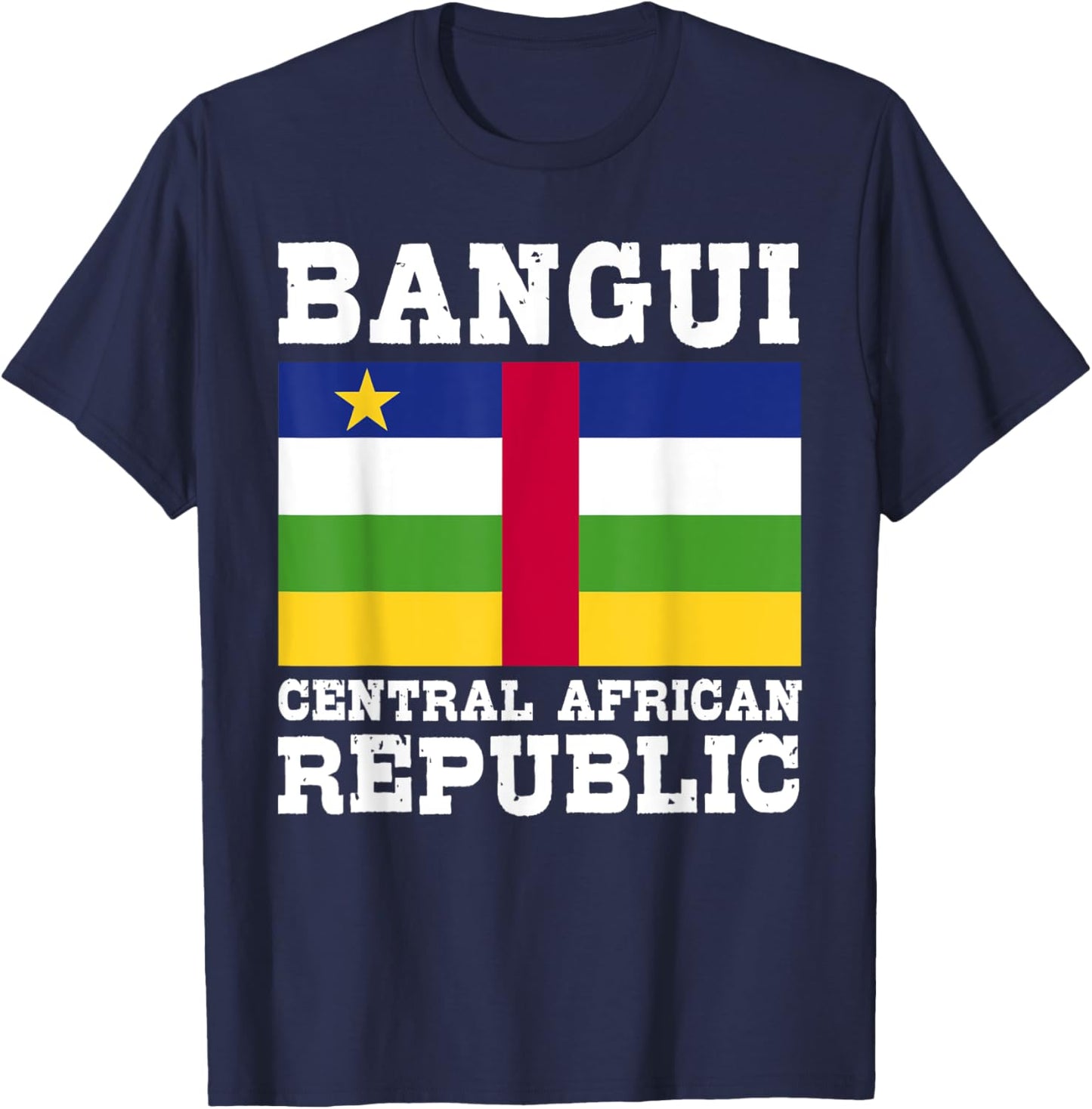Bangui Central African Republic Flag Wear CAR Capital Jersey T-Shirt - T-Shirt | Navy