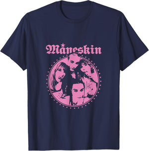 Måneskin Pink Fisheye T-Shirt - T-Shirt | Navy