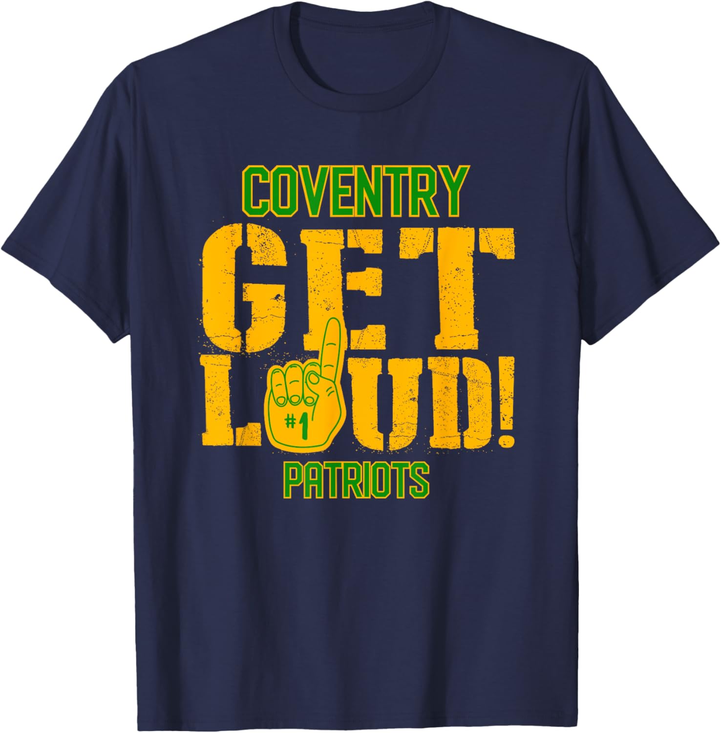 Coventry High School GET LOUD Patriots T-Shirt - T-Shirt | Navy