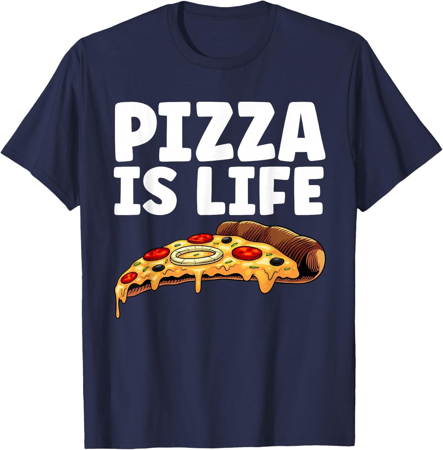 Cool Pizza Women Hawaiian Pizza Lovers Italian Food T-Shirt - T-Shirt | Navy