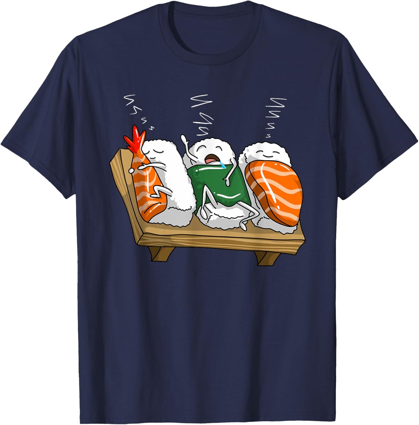 Funny Sleeping Sushi Roll Lover Party Cool Girl T-Shirt - T-Shirt | Navy