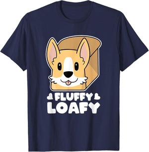 Pembroke Welsh Corgi Butt Bread Fluffy Loafy Kawaii Corgi T-Shirt - T-Shirt | Navy