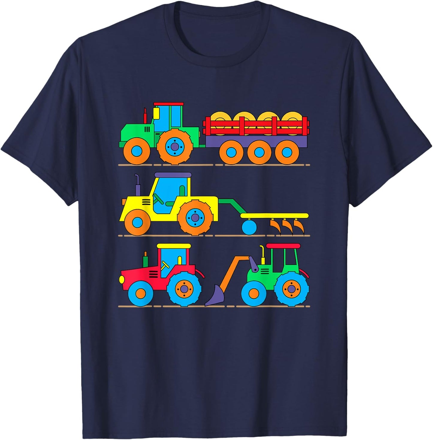 Tractors Tractor Bulldog Agricultural Machines Boys T-Shirt - T-Shirt | Navy