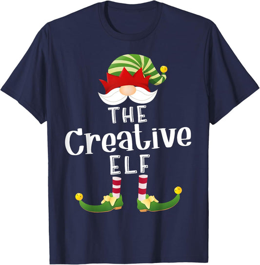 Creative Elf Group Christmas Funny Pajama Party T-Shirt - T-Shirt | Navy