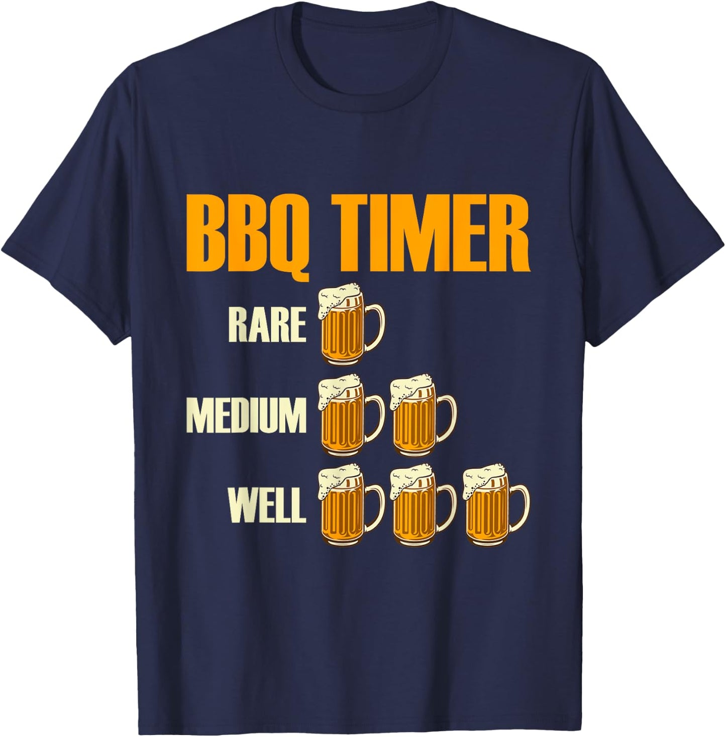 BBQ Timer Barbecue T-Shirt - T-Shirt | Navy