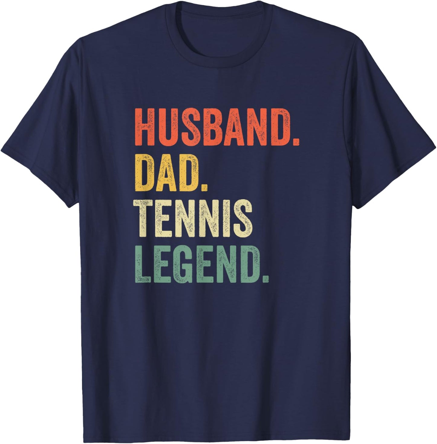 Tennis Player Husband Dad Tennis Legend Vintage T-Shirt - T-Shirt | Navy