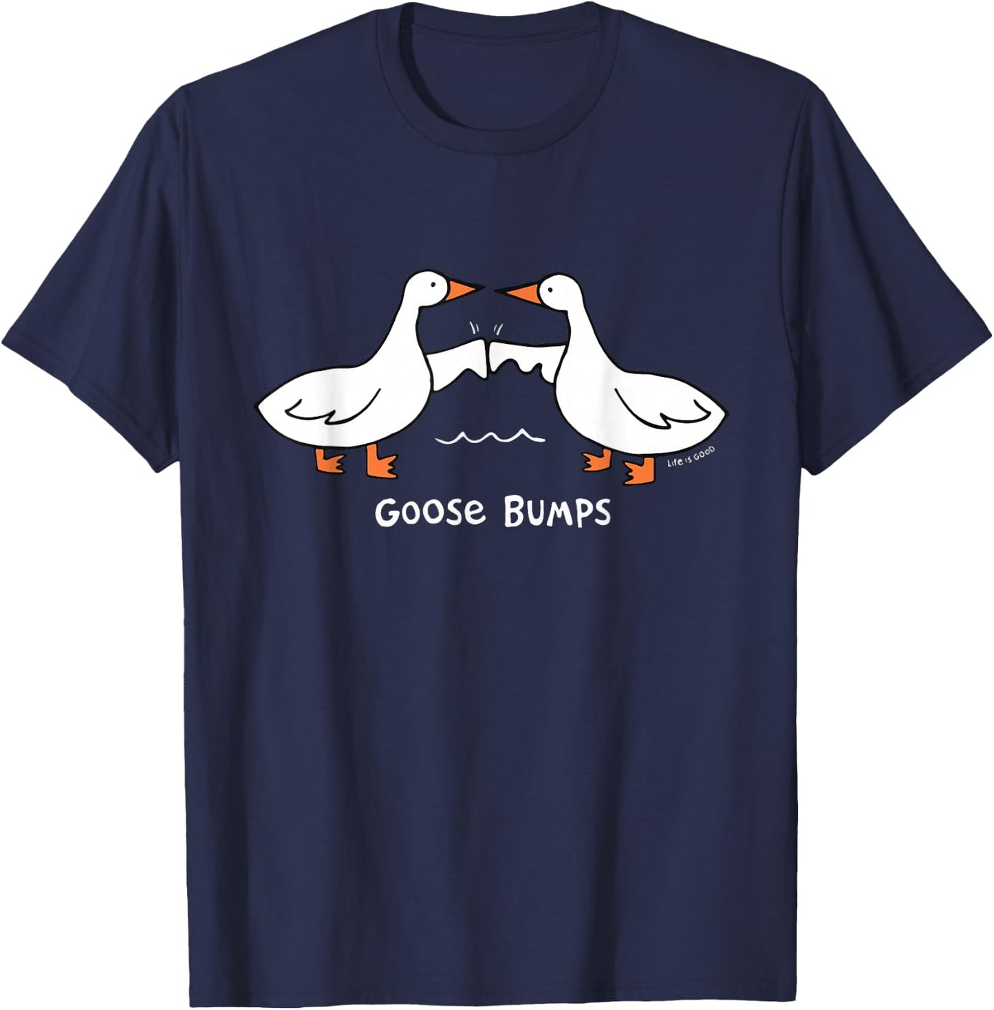 Goose Bumps Goosebumps Funny Geese Fist Bump Pun T-Shirt - T-Shirt | Navy