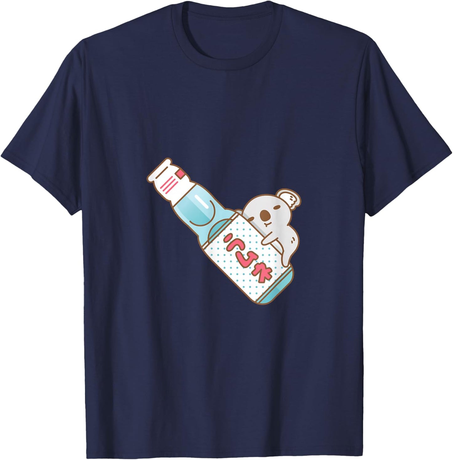 Baby Koala with Ramune japanese soda in Blue T-Shirt - T-Shirt | Navy