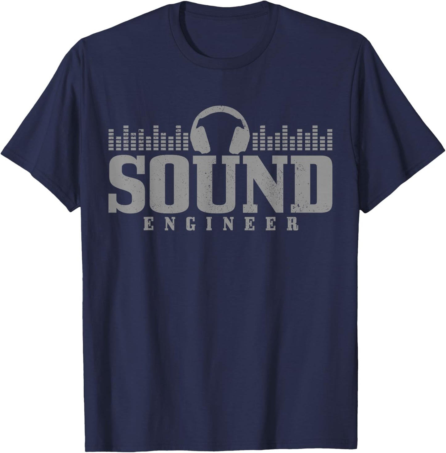 Sound Engineer Headphones Audio Sound Guy Technician Gift T-Shirt - T-Shirt | Navy