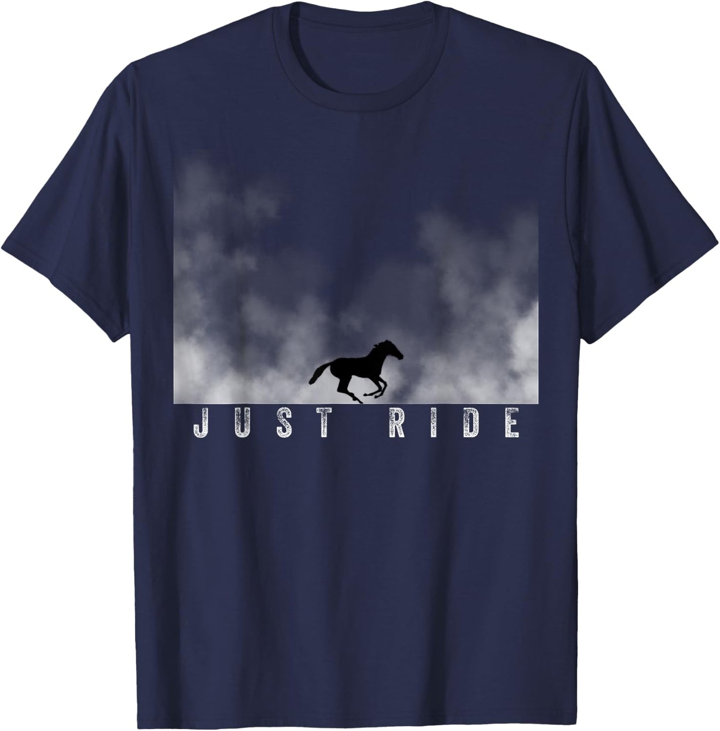 Horse riding Just Ride Horses , Small T-Shirt - T-Shirt | Navy