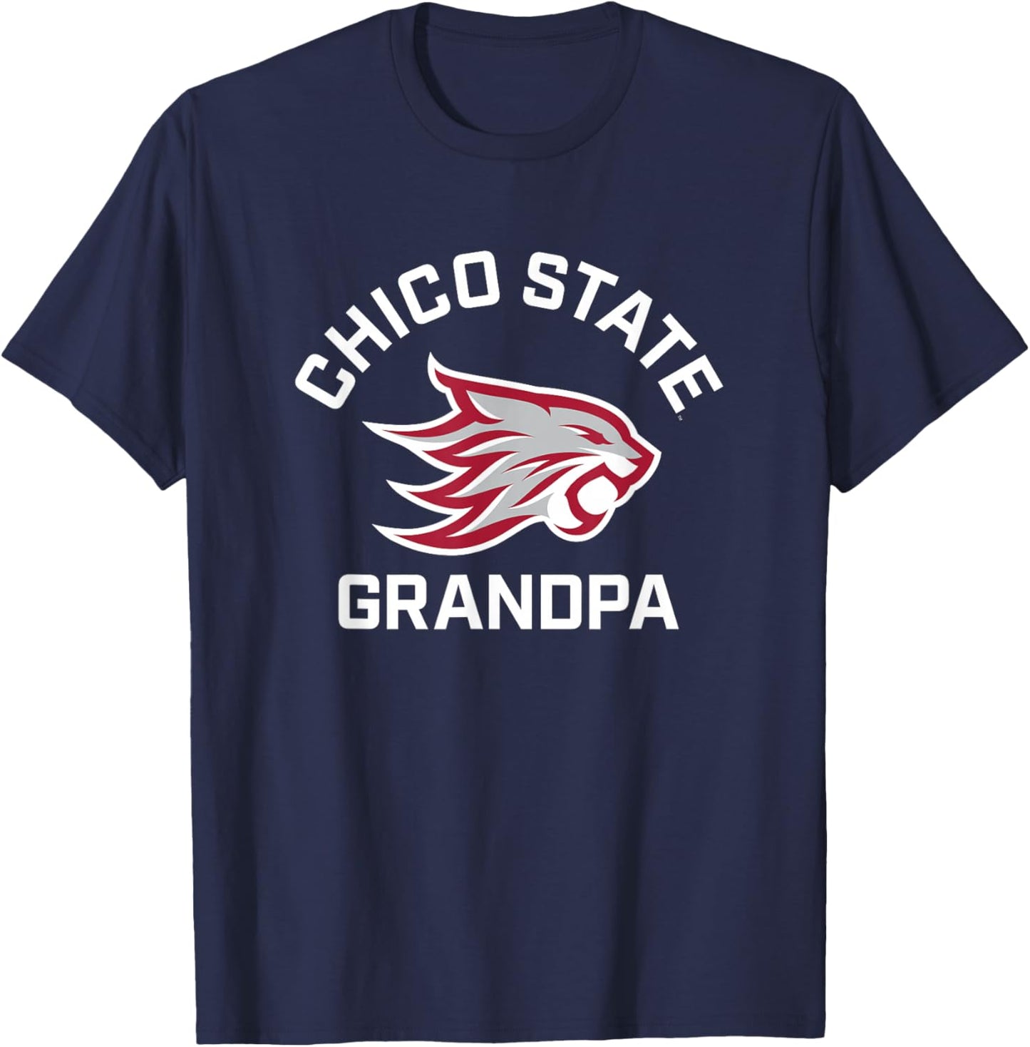Chico State Wildcats Arched Grandpa T-Shirt - T-Shirt | Navy