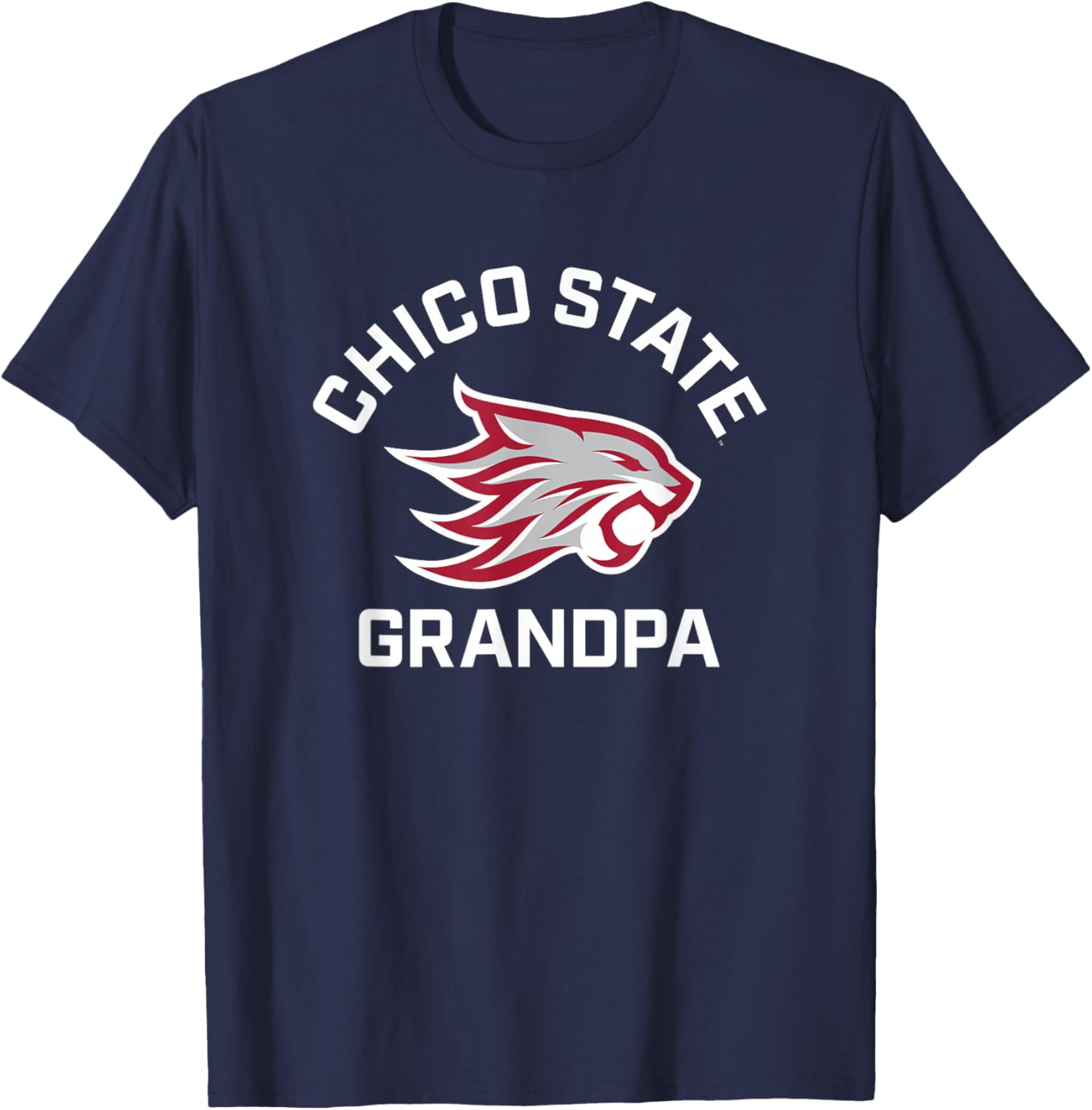 Chico State Wildcats Arched Grandpa T-Shirt - T-Shirt | Navy