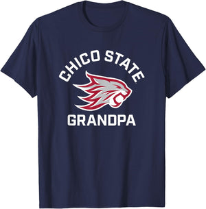 Chico State Wildcats Arched Grandpa T-Shirt - T-Shirt | Navy