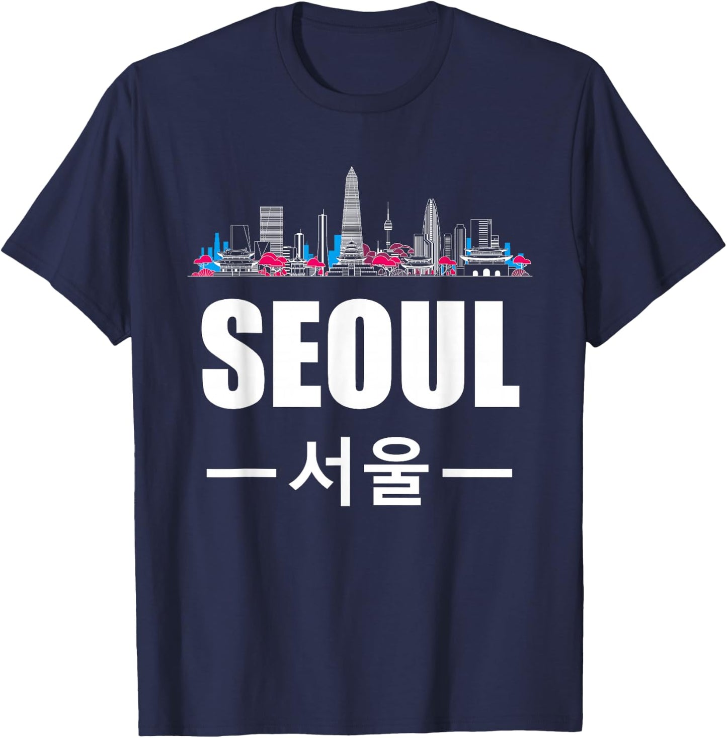 Seoul Kpop South Korea Korean Pop Gift T-Shirt - T-Shirt | Navy