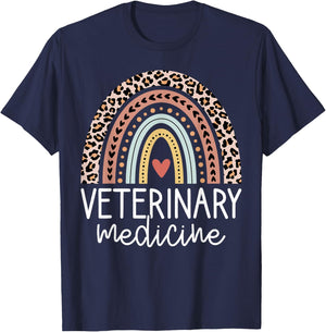 Funny Veterinary Medicine Vet Med Veterinarian Appreciation T-Shirt - T-Shirt | Navy