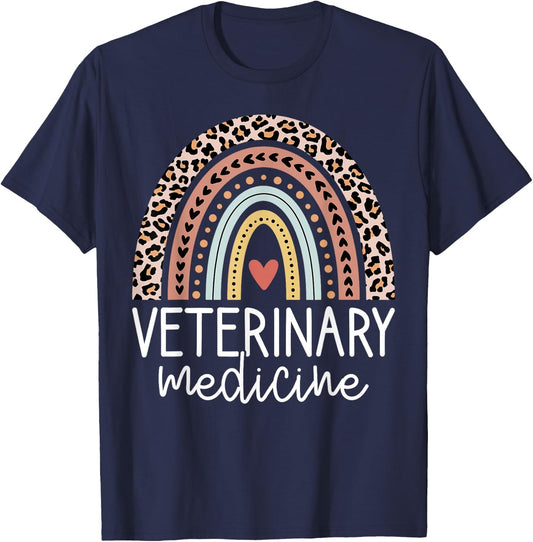 Funny Veterinary Medicine Vet Med Veterinarian Appreciation T-Shirt - T-Shirt | Navy