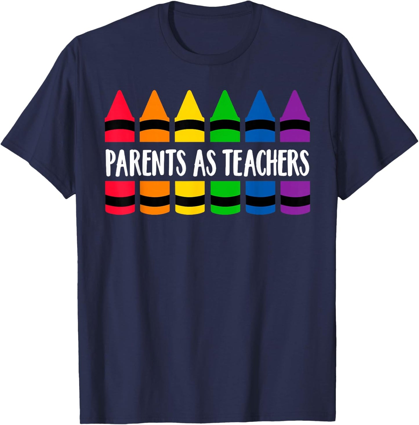 Parents As Teacher Crayon - CRAY Teacher T-Shirt - T-Shirt | Navy
