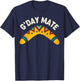 G'Day Mate Shirt Funny Traditional Australian Boomerang T-Shirt - T-Shirt | Navy