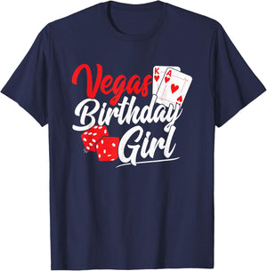 Las Vegas Birthday Party - Matching Vegas Birthday Squad T-Shirt - T-Shirt | Navy
