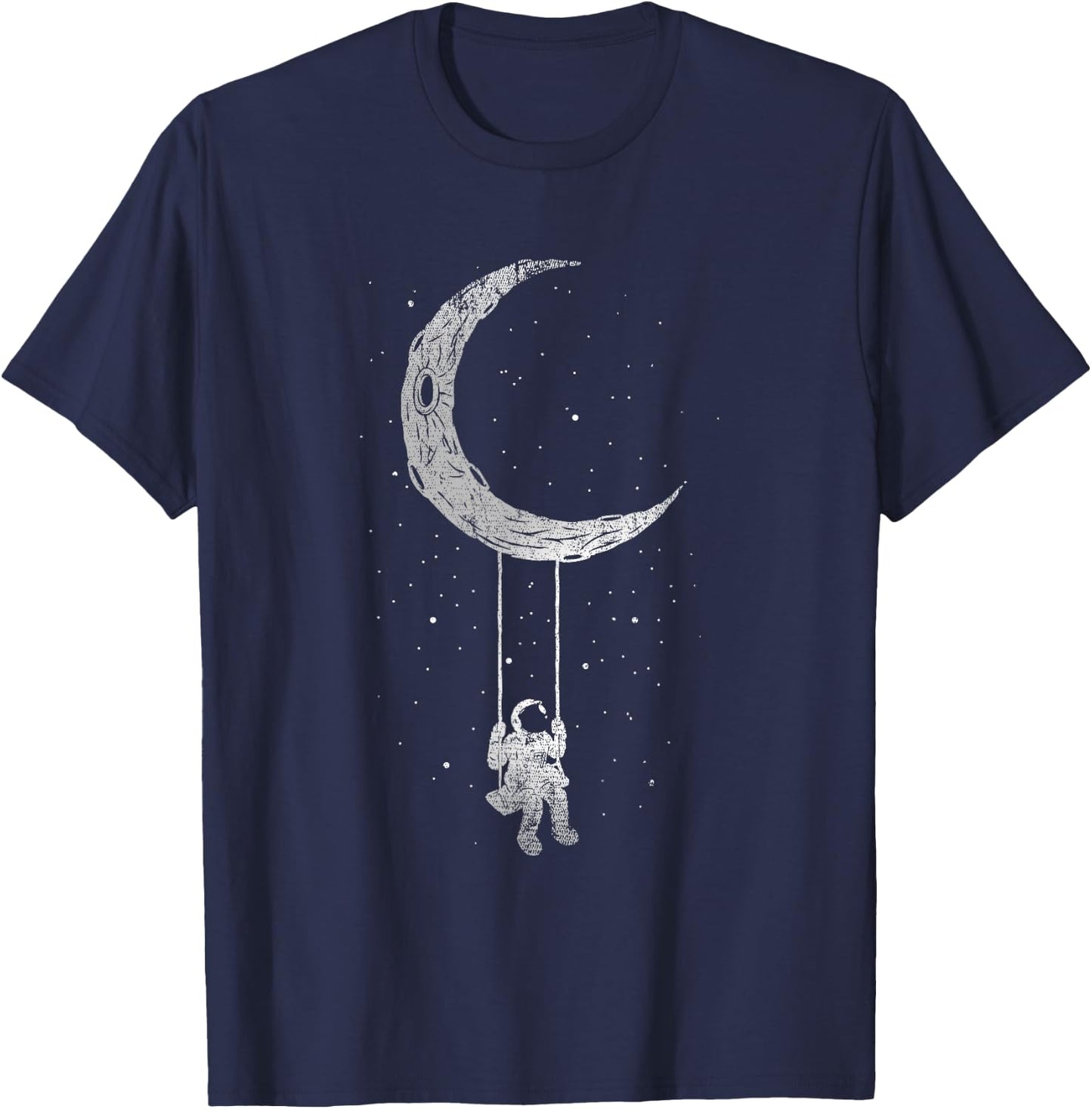 Space Scientist Moon Swing Gift Astronaut T-Shirt - T-Shirt | Navy