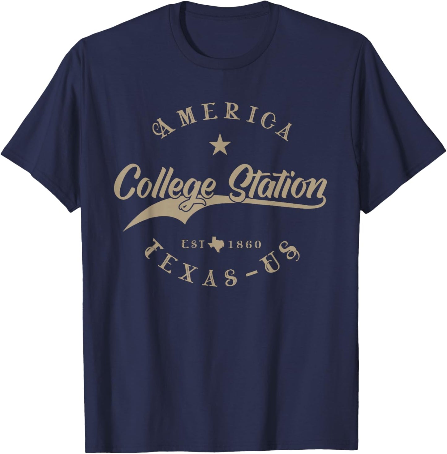 College Station TX | Texas T-Shirt - T-Shirt | Navy